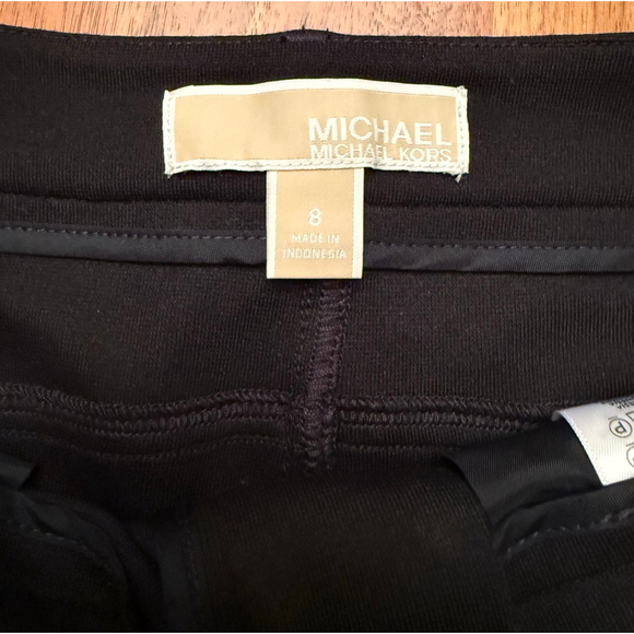 NWT Women's MICHAEL Michael Kors Black Trousers with Gold Zippers Size 8 - Picture 7 of 13